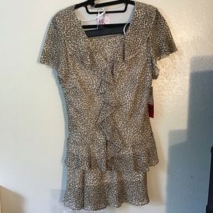 R&K Original Animal Print Blouse & Skirt Set